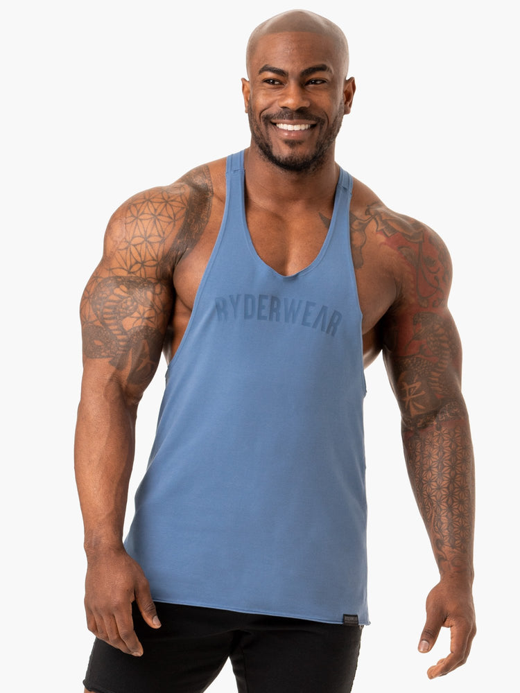 Debardeur Ryderwear Force Stringer T-Back Bleu Homme | BES-02069961