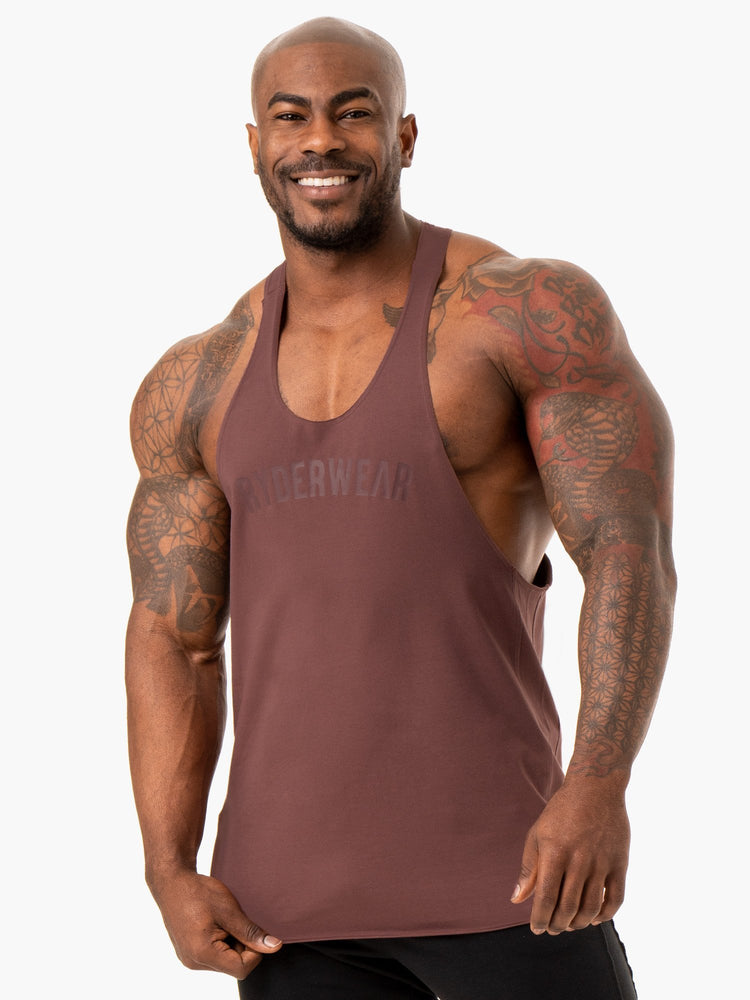 Debardeur Ryderwear Force Stringer T-Back Marron Homme | UAS-90323360