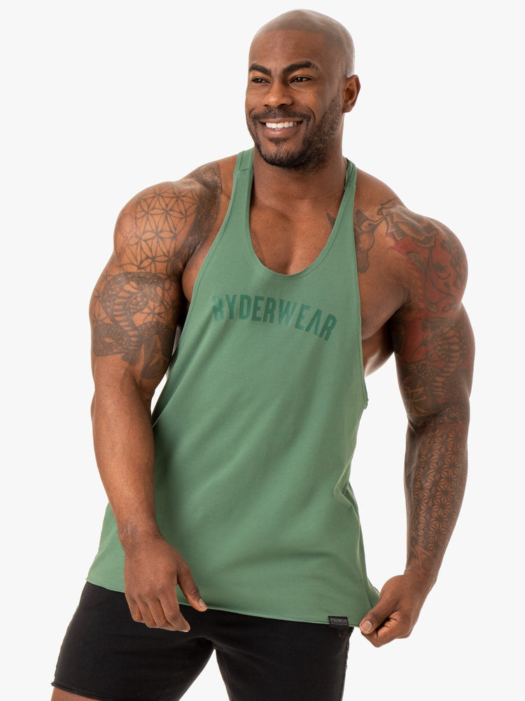 Debardeur Ryderwear Force Stringer T-Back Vert Homme | ACS-25482254