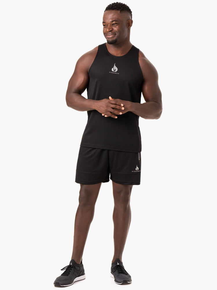 Debardeur Ryderwear Heighten Mesh Regular Noir Homme | WQU-54378478