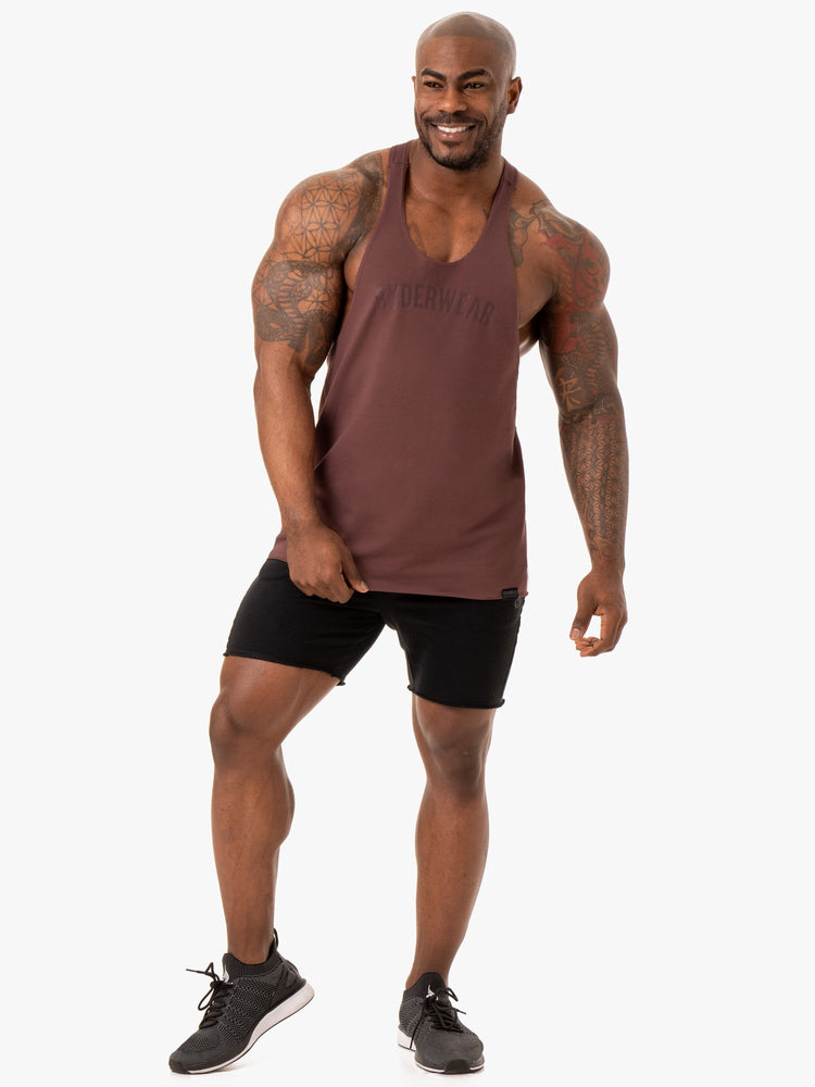 Debardeur Ryderwear Force Stringer T-Back Marron Homme | UAS-90323360