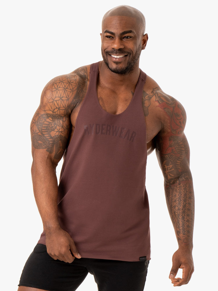 Debardeur Ryderwear Force Stringer T-Back Marron Homme | UAS-90323360