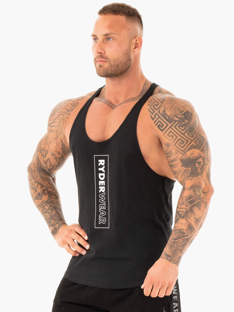 Debardeur Ryderwear Flex T-Back Stringer Noir Homme | YEP-82641835