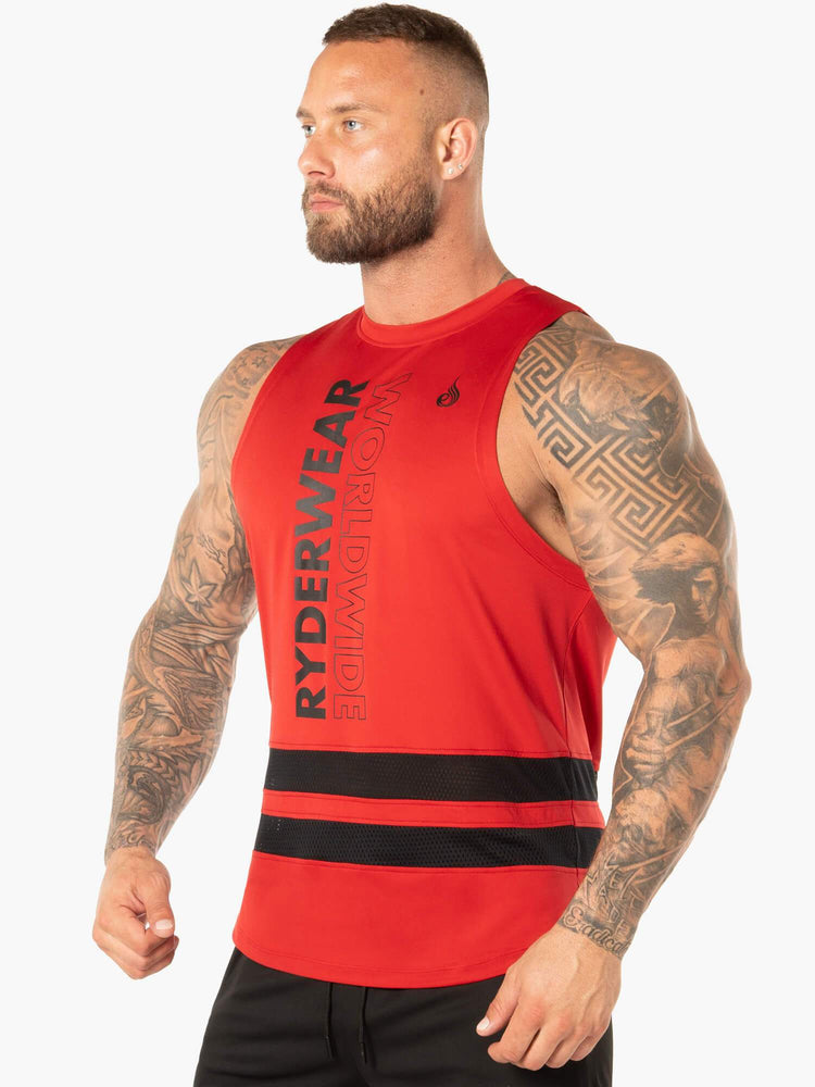 Debardeur Ryderwear Evo Mesh Baller Rouge Homme | ZBL-44262043