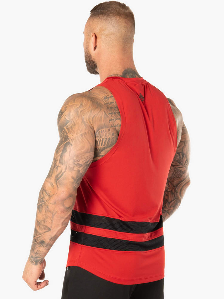 Debardeur Ryderwear Evo Mesh Baller Rouge Homme | ZBL-44262043