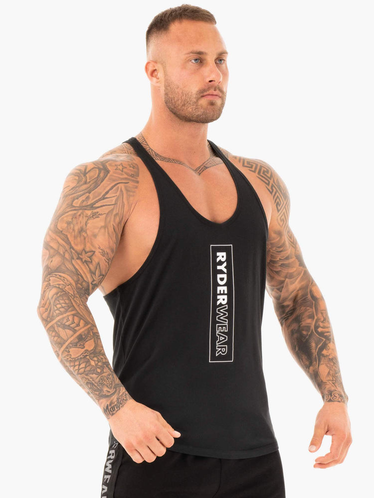 Debardeur Ryderwear Flex T-Back Stringer Noir Homme | YEP-82641835