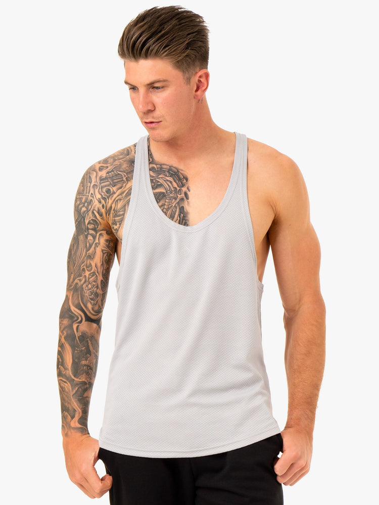 Debardeur Ryderwear Enhance Stringer T-Back Grise Homme | PAP-03919305