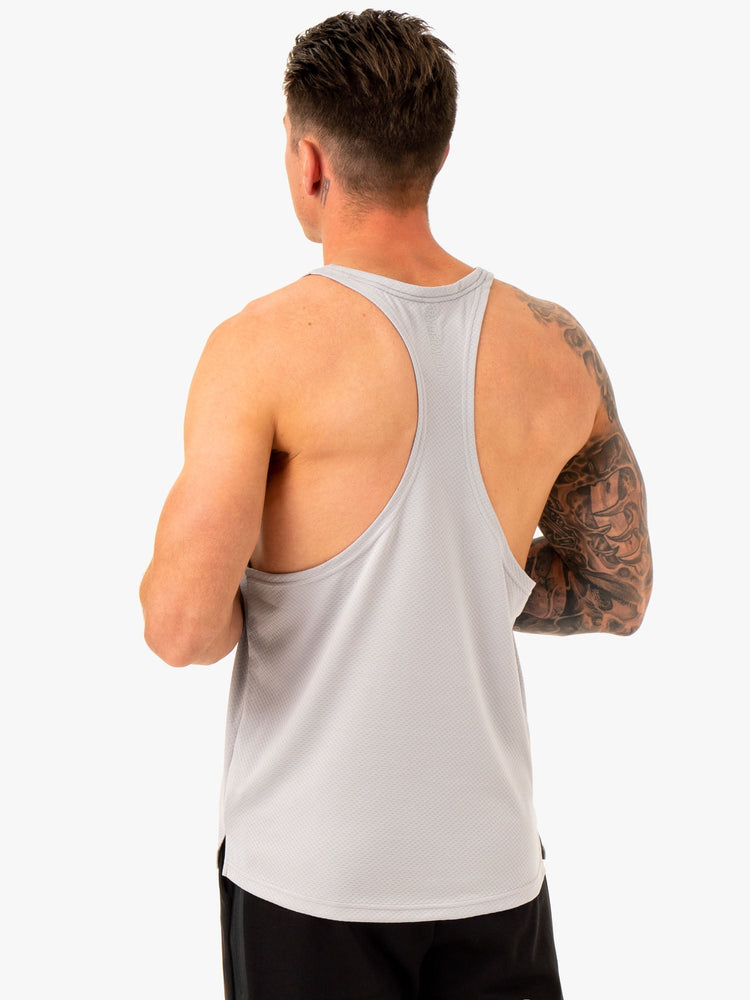 Debardeur Ryderwear Enhance Stringer T-Back Grise Homme | PAP-03919305