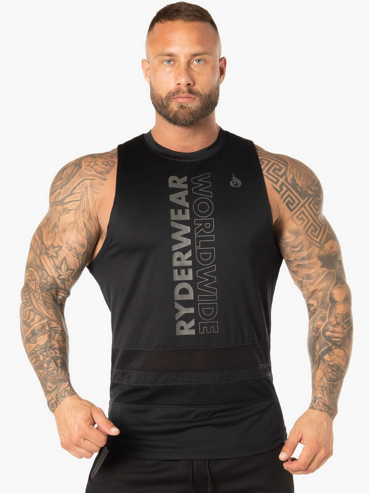 Debardeur Ryderwear Evo Mesh Baller Noir Homme | FXK-25576467