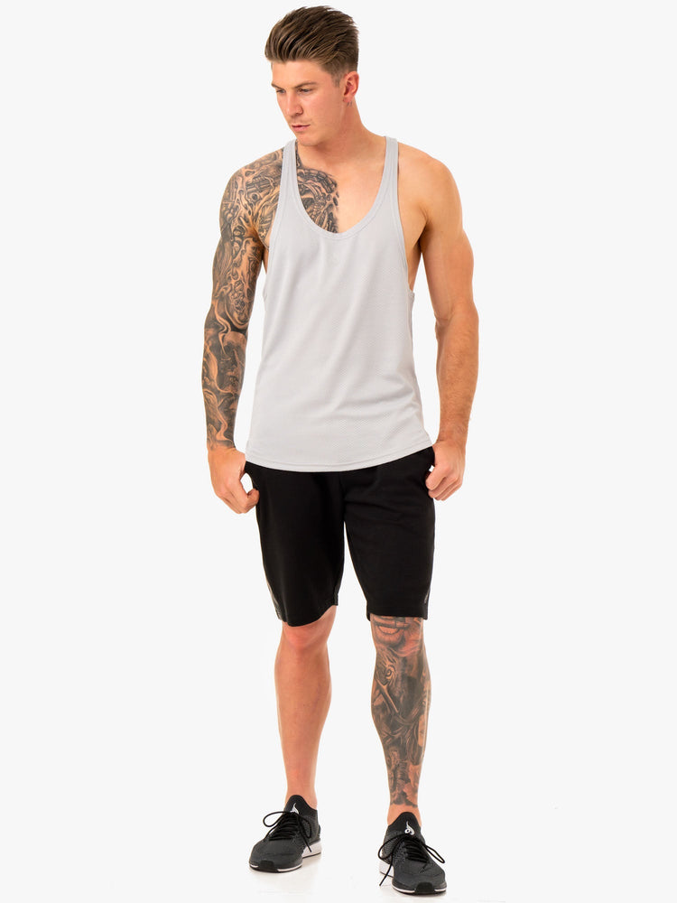 Debardeur Ryderwear Enhance Stringer T-Back Grise Homme | PAP-03919305