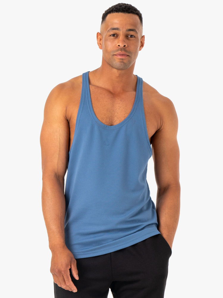 Debardeur Ryderwear Enhance Stringer T-Back Bleu Homme | AVH-31352417