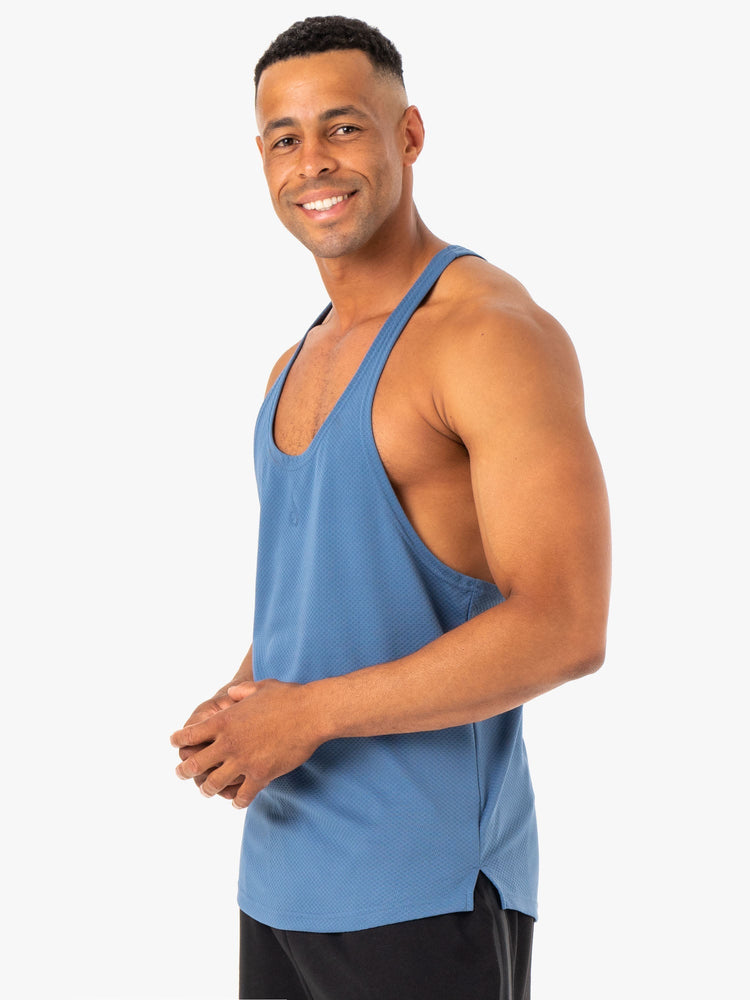 Debardeur Ryderwear Enhance Stringer T-Back Bleu Homme | AVH-31352417