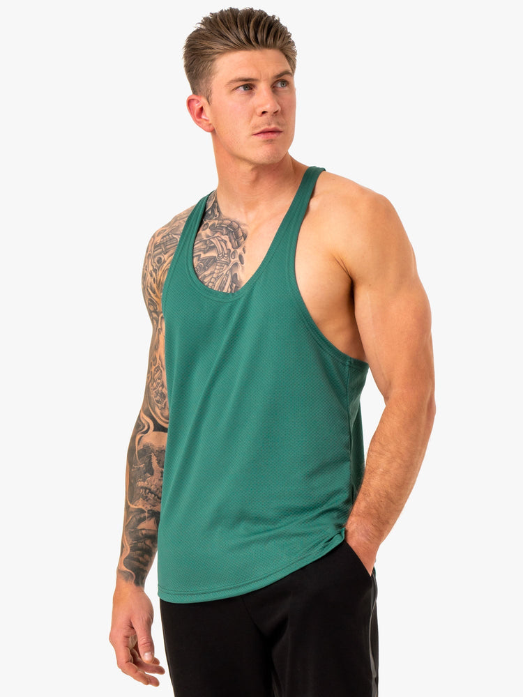 Debardeur Ryderwear Enhance Stringer T-Back Vert Homme | CLJ-13515567