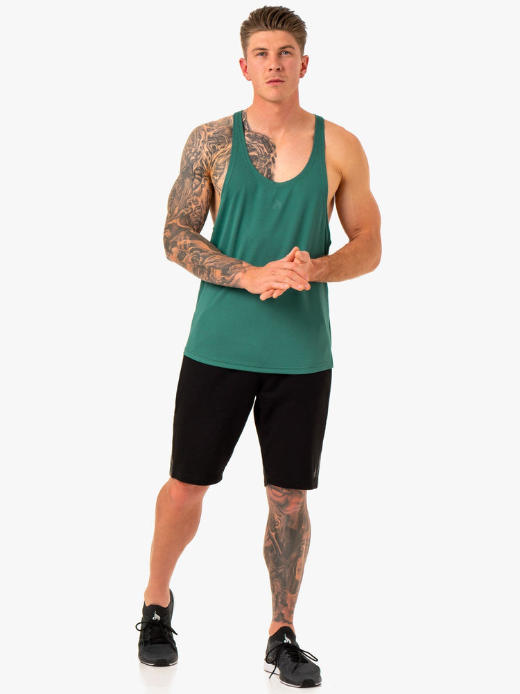 Debardeur Ryderwear Enhance Stringer T-Back Vert Homme | CLJ-13515567