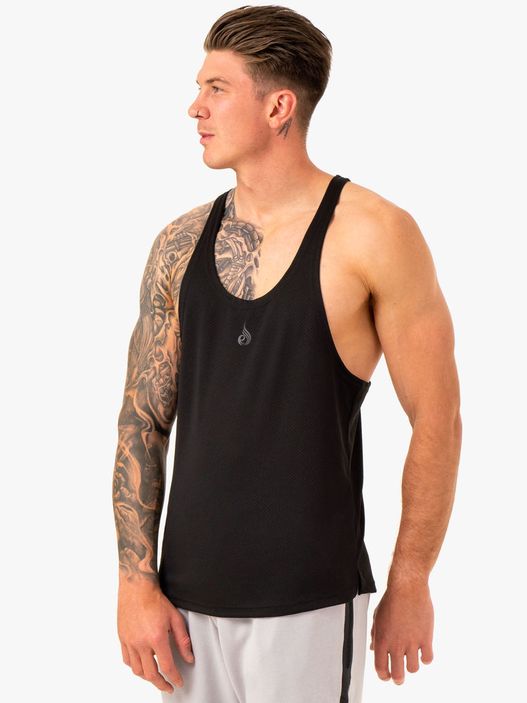 Debardeur Ryderwear Enhance Stringer T-Back Noir Homme | EPI-79615892