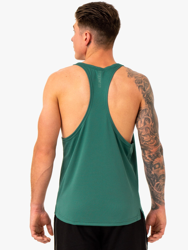 Debardeur Ryderwear Enhance Stringer T-Back Vert Homme | CLJ-13515567