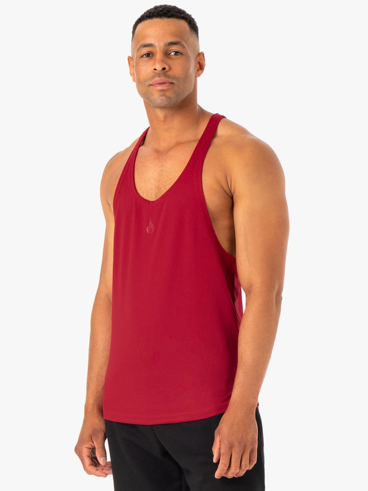 Debardeur Ryderwear Enhance Stringer T-Back Bordeaux Homme | TTL-22508758