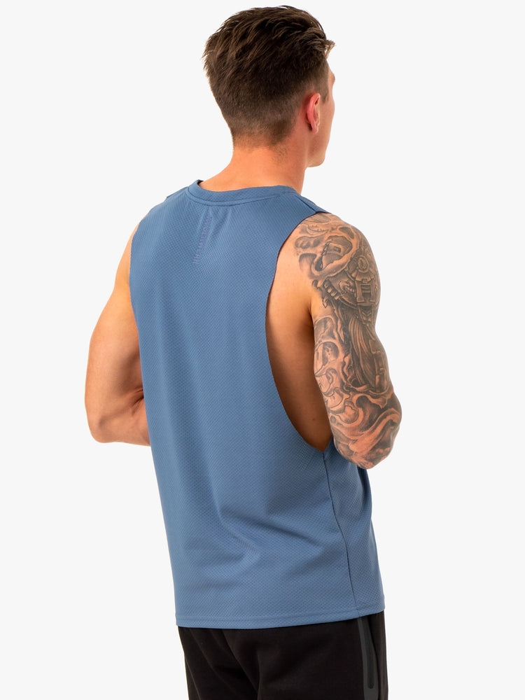 Debardeur Ryderwear Enhance Baller Bleu Homme | JJJ-48237154