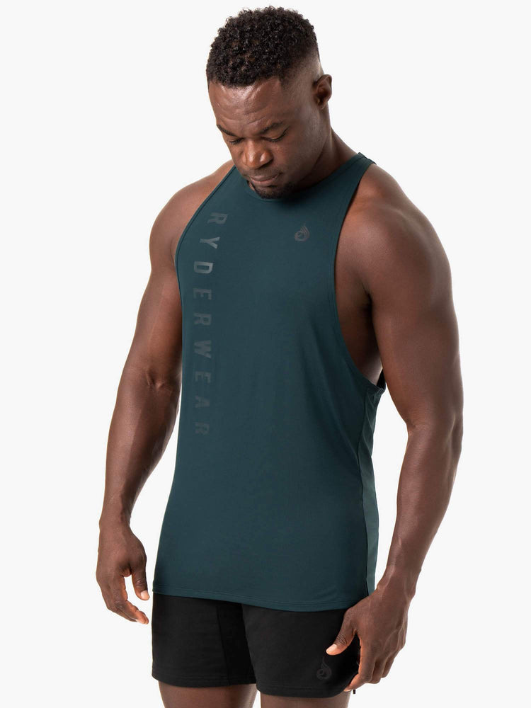 Debardeur Ryderwear Endurance High Rise T-Back Vert Homme | UFZ-59661319