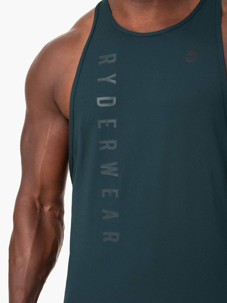 Debardeur Ryderwear Endurance High Rise T-Back Vert Homme | UFZ-59661319