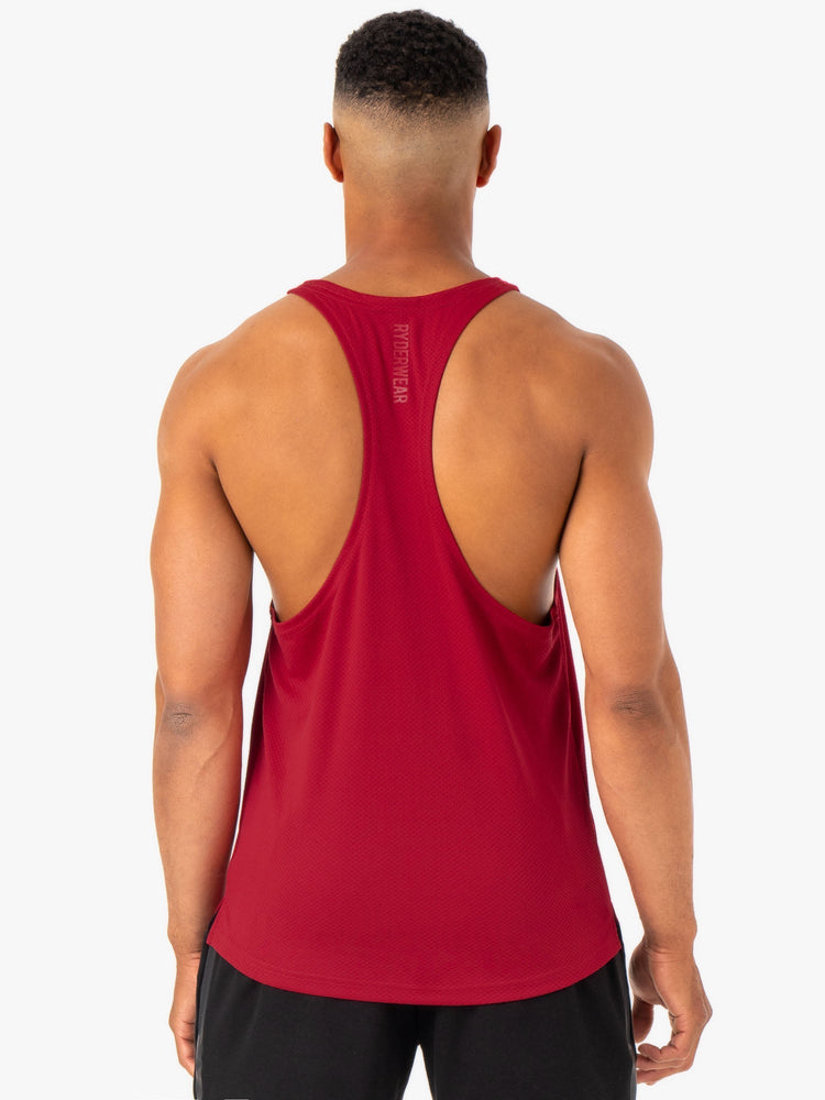 Debardeur Ryderwear Enhance Stringer T-Back Bordeaux Homme | TTL-22508758