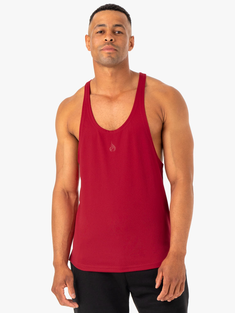 Debardeur Ryderwear Enhance Stringer T-Back Bordeaux Homme | TTL-22508758