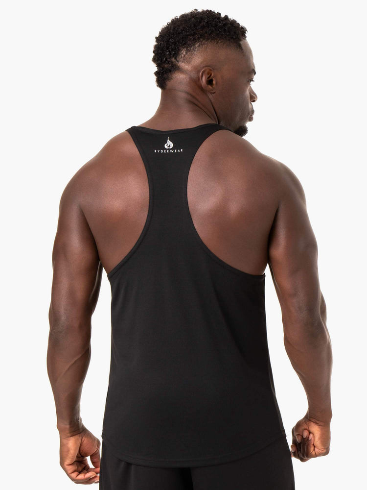 Debardeur Ryderwear Define Mesh T-Back Noir Homme | UZC-14796506