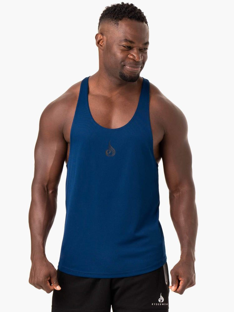 Debardeur Ryderwear Define Mesh T-Back Bleu Homme | XJK-33479598