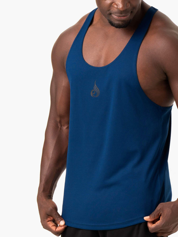 Debardeur Ryderwear Define Mesh T-Back Bleu Homme | XJK-33479598