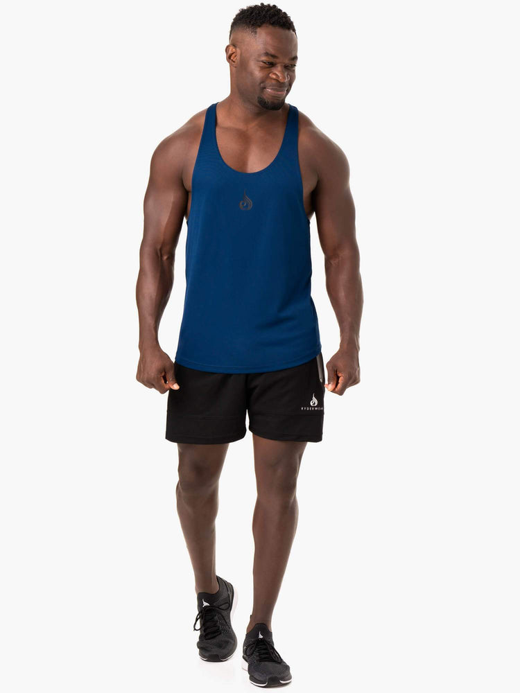 Debardeur Ryderwear Define Mesh T-Back Bleu Homme | XJK-33479598