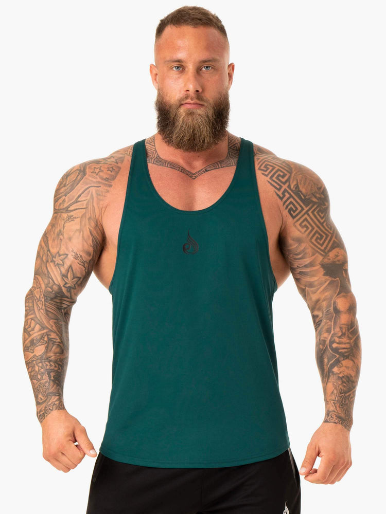 Debardeur Ryderwear Define Mesh T-Back Turquoise Homme | VIP-63907656