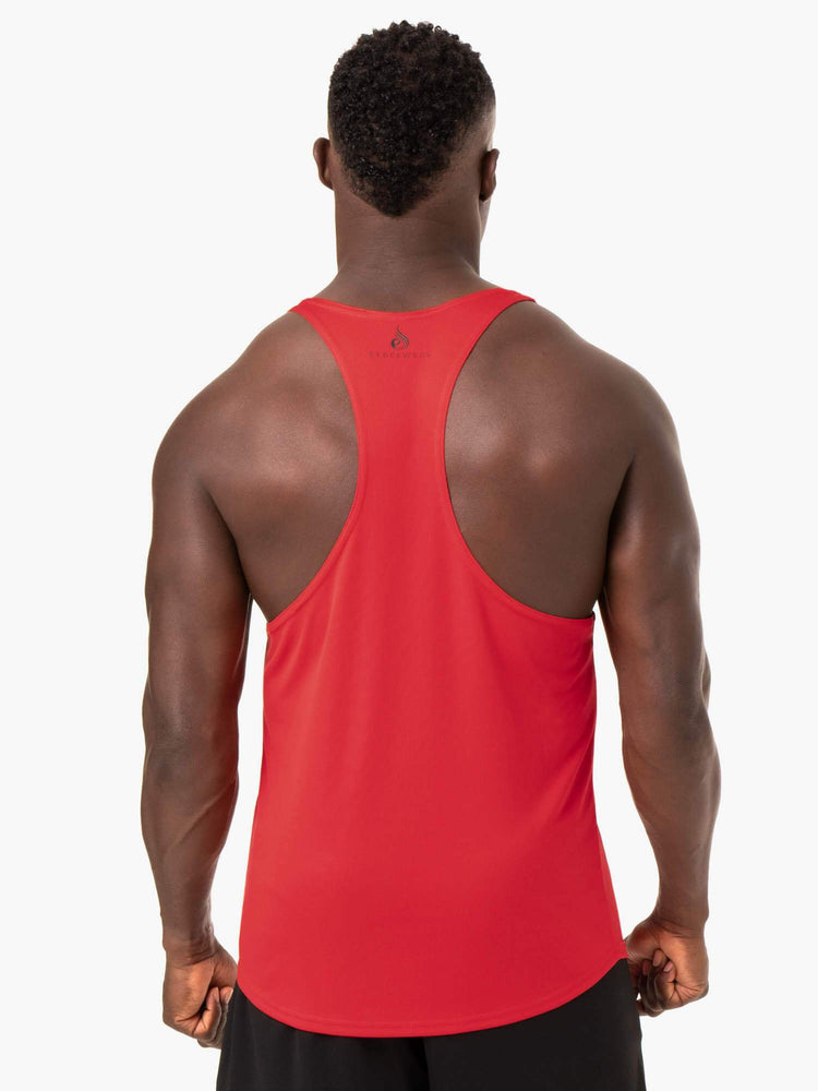 Debardeur Ryderwear Define Mesh T-Back Rouge Homme | FOS-75821321