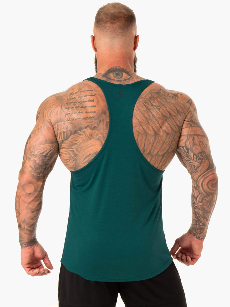 Debardeur Ryderwear Define Mesh T-Back Turquoise Homme | VIP-63907656