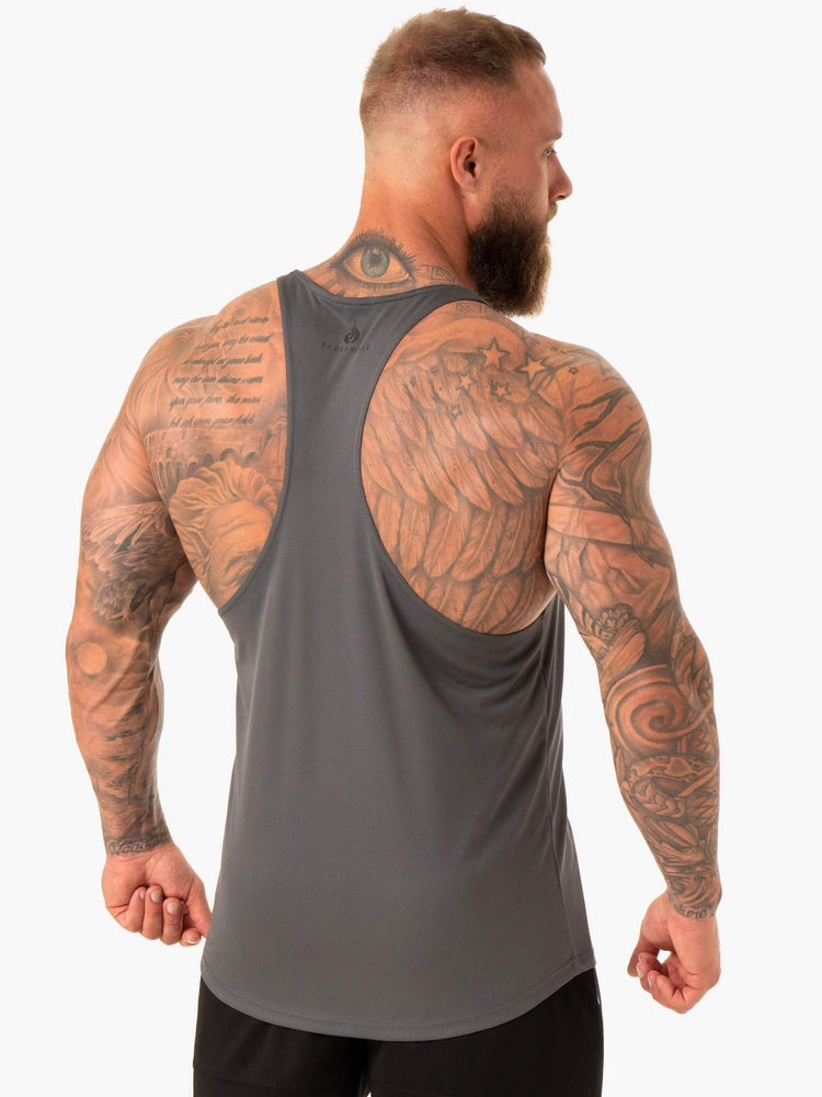 Debardeur Ryderwear Define Mesh T-Back Grise Homme | YIV-16836870