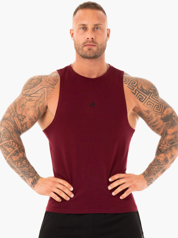 Debardeur Ryderwear Athletic Cut Bordeaux Homme | EHM-82565042