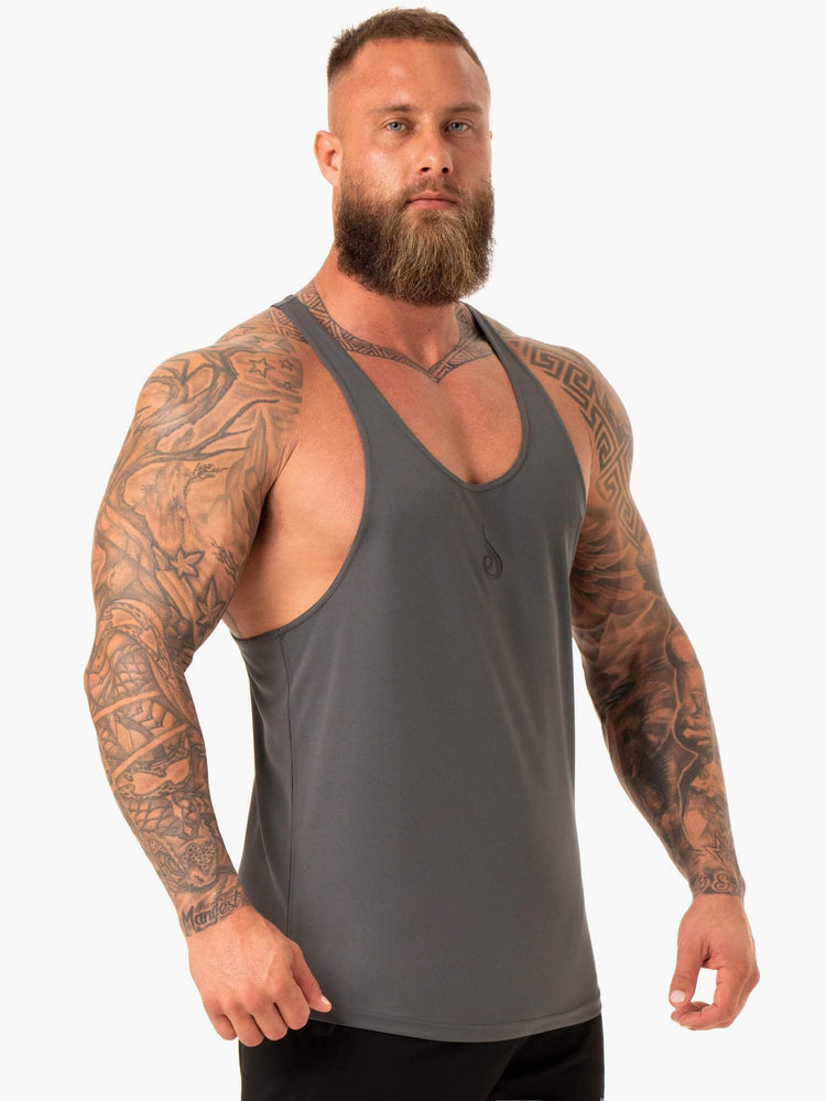 Debardeur Ryderwear Define Mesh T-Back Grise Homme | YIV-16836870