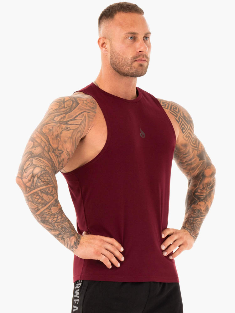 Debardeur Ryderwear Athletic Cut Bordeaux Homme | EHM-82565042