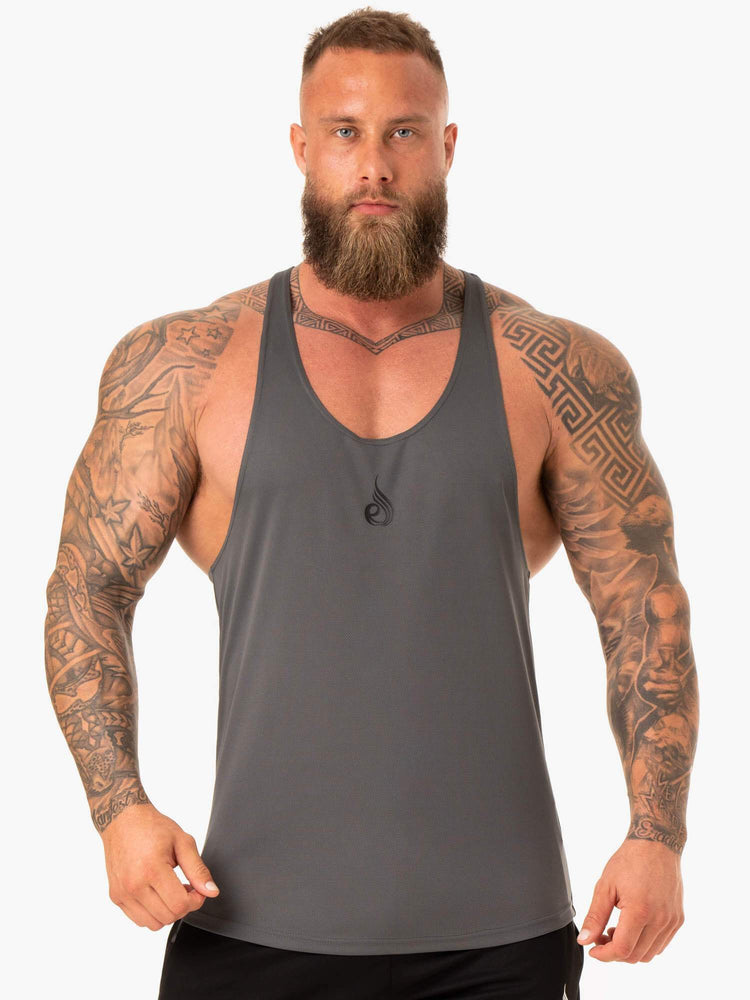 Debardeur Ryderwear Define Mesh T-Back Grise Homme | YIV-16836870