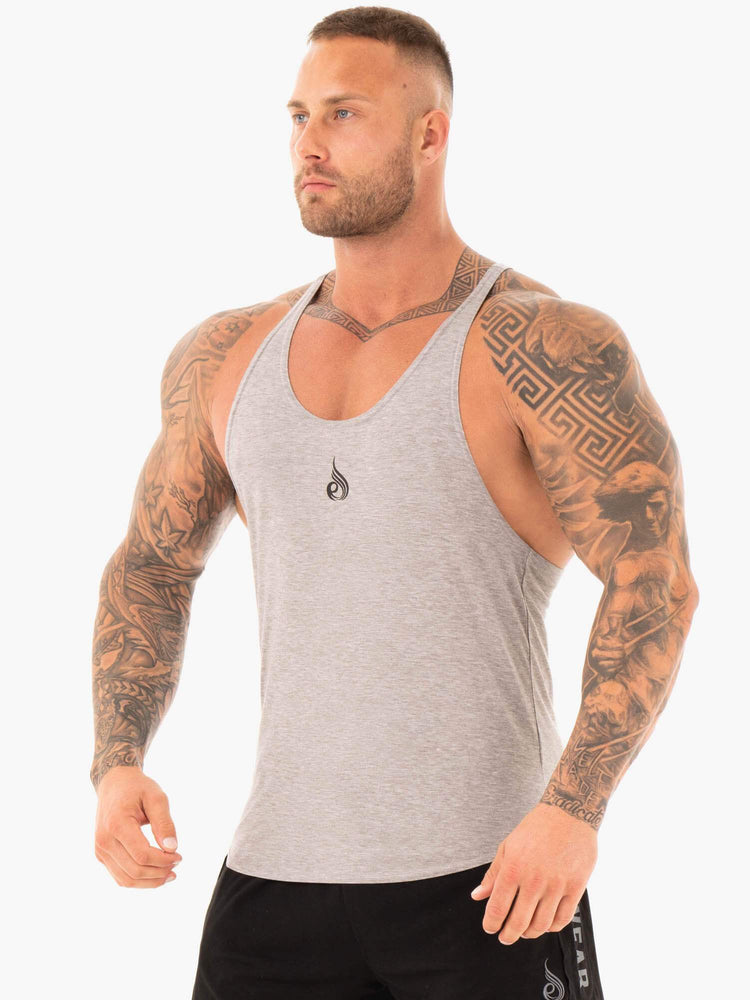 Debardeur Ryderwear Active T-Back Grise Homme | BBT-97495621