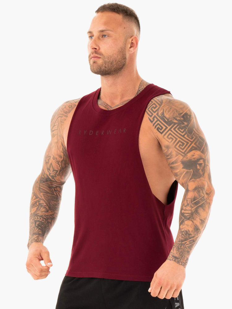 Debardeur Ryderwear Active Coton Baller Bordeaux Homme | PET-48345751