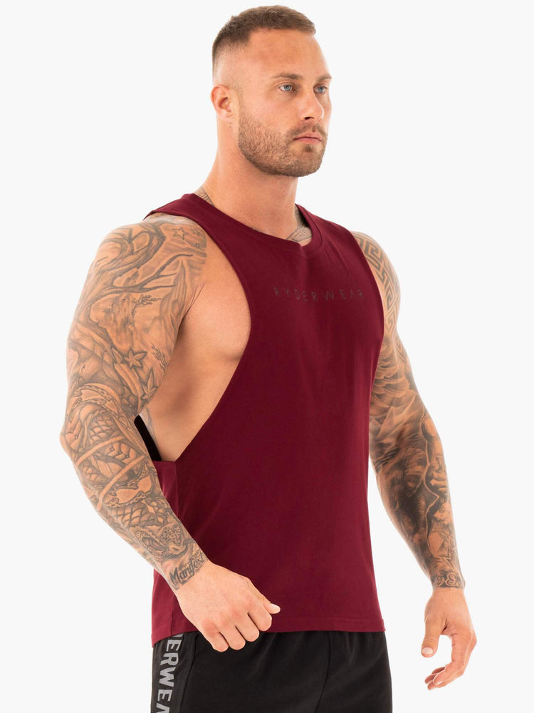 Debardeur Ryderwear Active Coton Baller Bordeaux Homme | PET-48345751