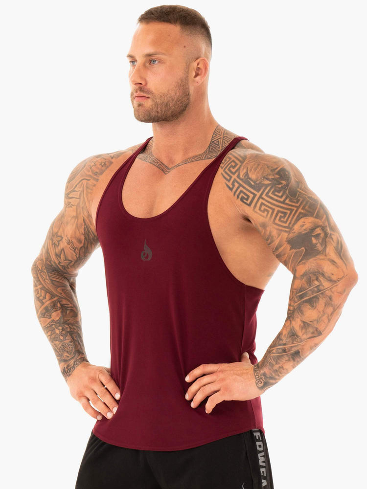 Debardeur Ryderwear Active T-Back Bordeaux Homme | XHP-01044457