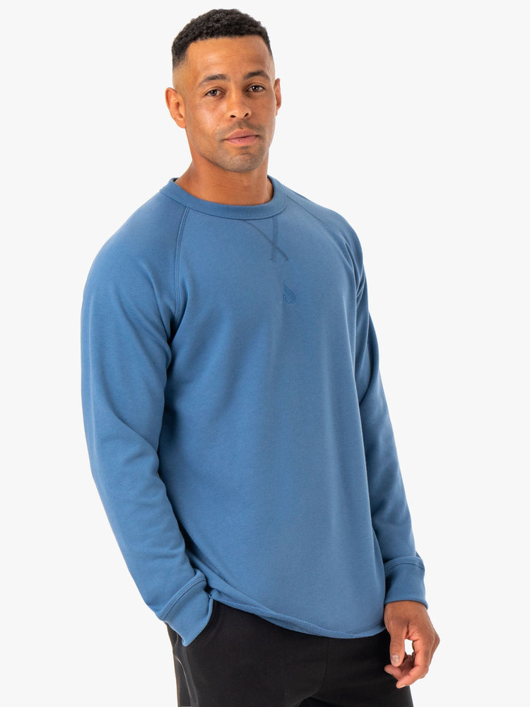 T Shirts Ryderwear Restore Crew Neck Bleu Homme | CKJ-97420728