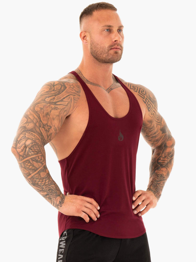 Debardeur Ryderwear Active T-Back Bordeaux Homme | XHP-01044457