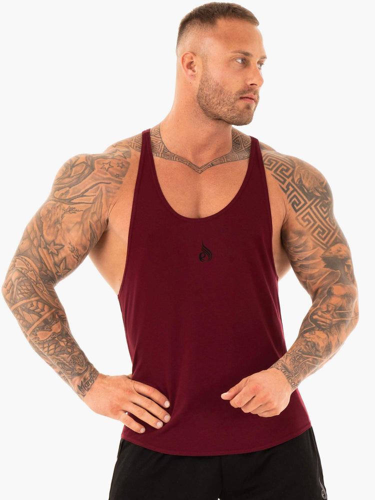 Debardeur Ryderwear Active T-Back Bordeaux Homme | XHP-01044457