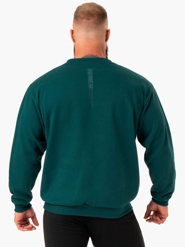 T Shirts Ryderwear Reset Fleece Crew Neck Turquoise Homme | DNN-00015665