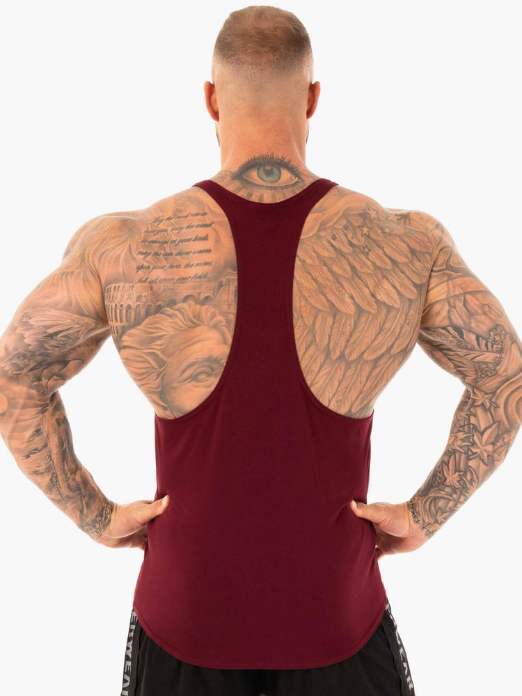 Debardeur Ryderwear Active T-Back Bordeaux Homme | XHP-01044457