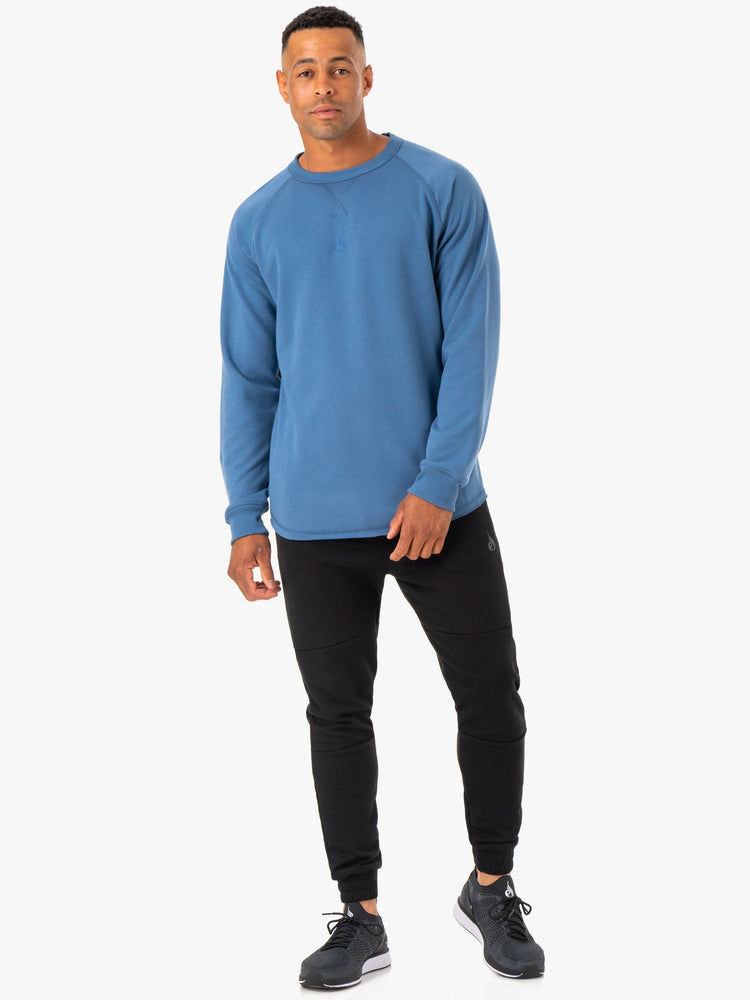 T Shirts Ryderwear Restore Crew Neck Bleu Homme | CKJ-97420728