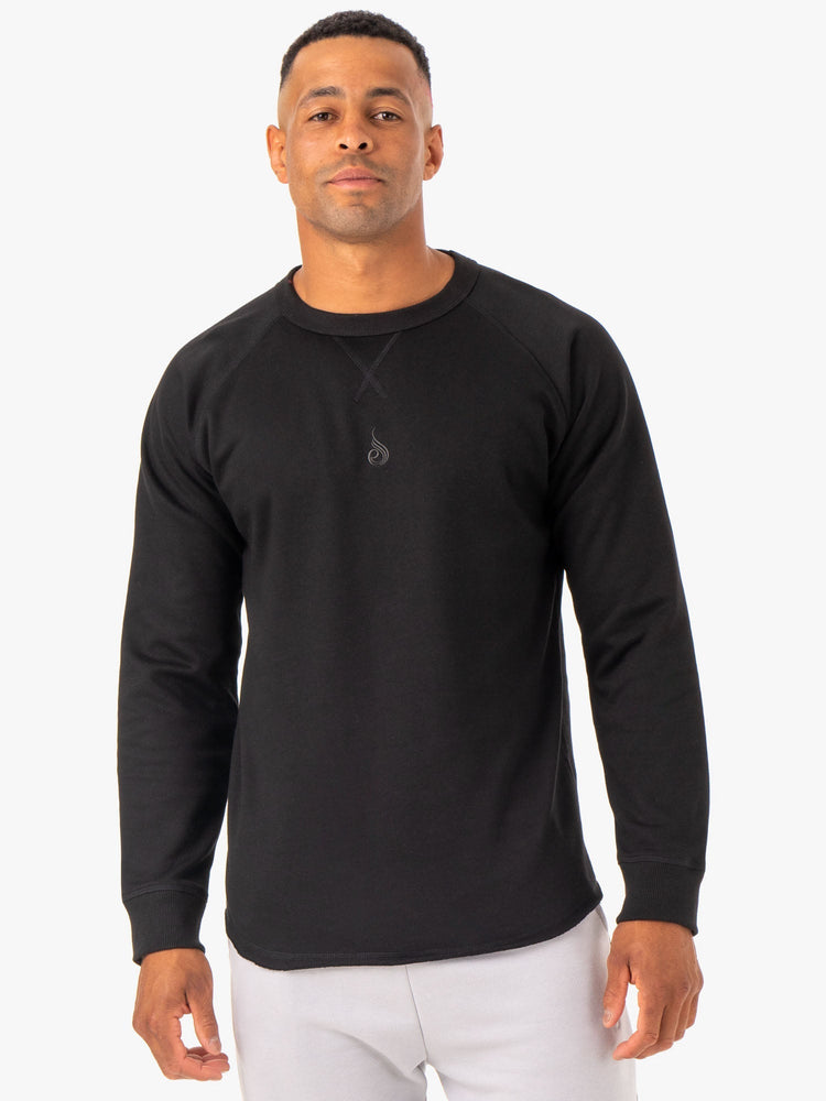 T Shirts Ryderwear Restore Crew Neck Noir Homme | SRD-51043158