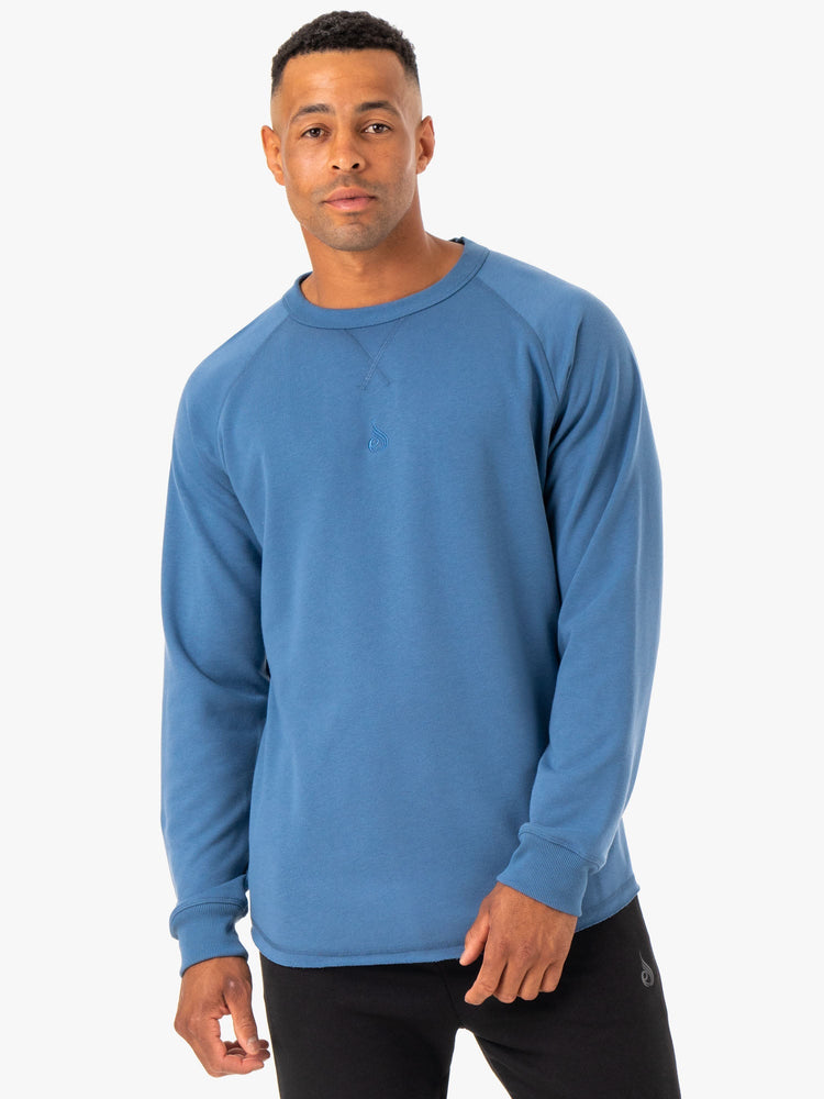 T Shirts Ryderwear Restore Crew Neck Bleu Homme | CKJ-97420728